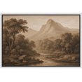 thumbnail image 6 of Framed Canvas Print Vintage Mountain Landscape Wall Art Rustic Farmhouse Decorative for Living Room Bedroom - 24"x36" WHITE, 6 of 8