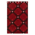 thumbnail image 5 of Red Geometric Flower Blackout Curtains for Living Room Bedroom 55W x 72/84L Insulated Window Drapes 2 Panels, 5 of 6