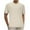 Beige, variant on Comfort Fit T Shirts for Men Men Tshirt Mens Textured Knitted Shirts Casual Muscle Round Neck Work Office T-Shirt Summer Solid Color Short Sleeve Basic Tee Tops