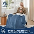 thumbnail image 2 of Cozy Comfort Heated Blanket Electric Throw, Soft Flannel Electric Blanket, with 4 Time Settings, 6 Heat Settings, and 3 hrs Timer Auto Shut Off (50x60 inches, Blue), 2 of 6