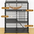 thumbnail image 6 of Large Cat Cage, 3-Tier Indoor Cat Enclosures, DIY Cat Playpen Detachable Metal Wire Catio Kennel with Hammock and Hanging Balls, for 1-2 Cats, Ease of Assembly,, 6 of 9