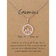 thumbnail image 1 of Collar con colgante de los 12 signos del zodiaco, regalo de cumpleaños para mujeres y niñas, Géminis, 1 of 5