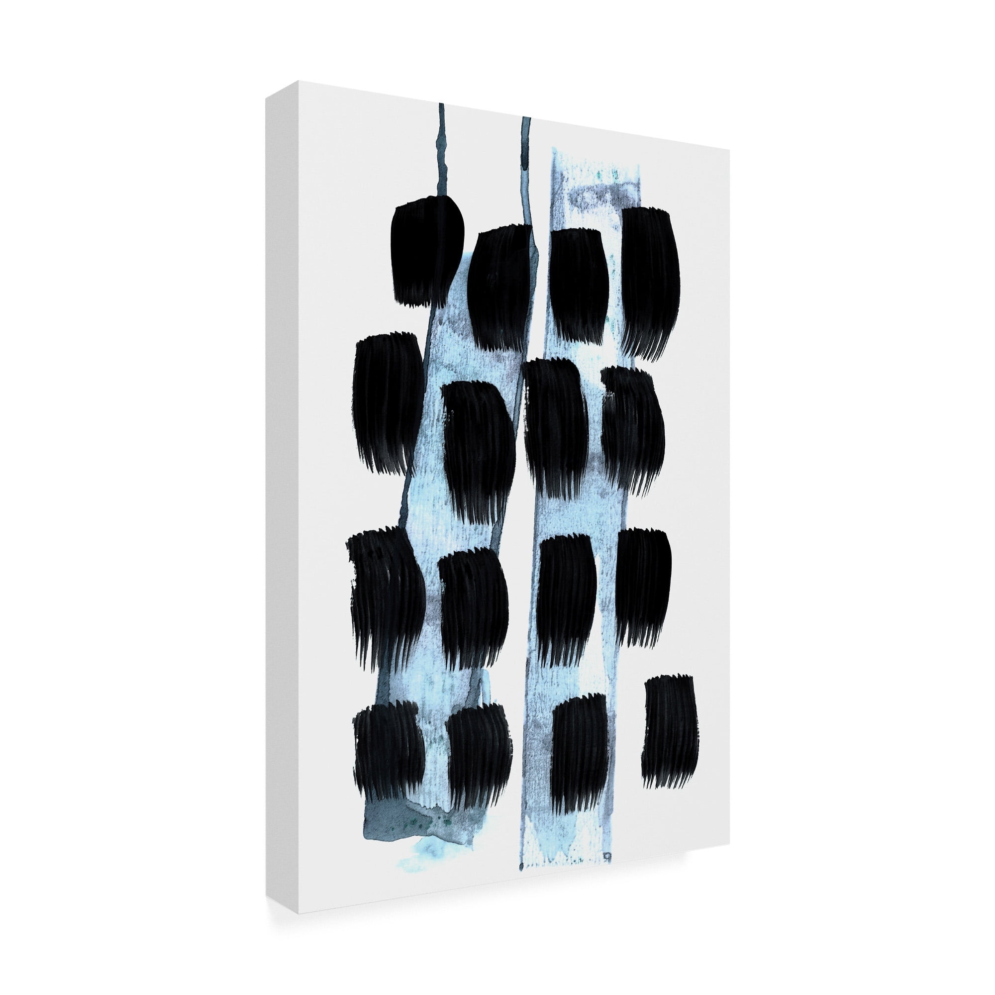 Trademark Fine Art 'Black White Blue' Canvas Art by Iris Lehnhard