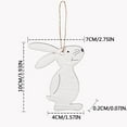 thumbnail image 4 of SDJMa Easter Bunny Wooden Hanging Ornaments, Unfinished Rabbit Wood Cutouts with Hemp Rope, Blank Wood Bunny Slice Tree Decorations for Spring Easter Holiday Home Party Decor Supplies, 4 of 7