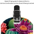 thumbnail image 4 of Square 2Pack PU Leather Cactus Cruise Luggage Tag with Privacy Cover and Name ID Tag for Travel Handbags Backpacks Luggage Tags, 4 of 6
