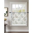 thumbnail image 2 of Sheer Curtains 54 Inch Length, Paisley Flower Semi Sheer Curtains Light Filtering Window Treatment, Spring Watercolor Modern Floral Leaf Plant Privacy Voile Drapes for Living Room Bedroom 52x54 Inch, 2 of 7