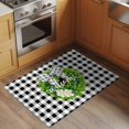 thumbnail image 2 of Welcome Front Door Rugs 2x3 ft Spring Country Farm Green Boxwood Flowers Wreath Black White Plaid Small Rug for Entryway Non Slip Washable Bathroom Door Mat Absorbent Floor Mat for Indoor Entrance, 2 of 9