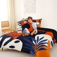thumbnail image 4 of Erosebridal Palm Monstera Leaf Queen Comforter Set,Cartoon Tropical Plant Bedding Comforter Set For Men Women, Reversible 3 Pieces, 4 of 7