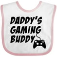 thumbnail image 3 of Inktastic Daddy's Gaming Buddy with Controller Boys or Girls Baby Bib, 3 of 4