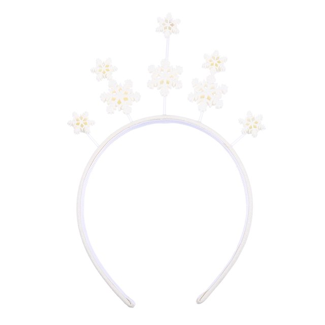 EeaseMX 1 adorable diadema de copo de nieve para Navidad, aros para el pelo, decoración para fiestas