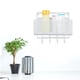 thumbnail image 3 of Soporte de cesta de almacenamiento de pared para el hogar, estante de almacenamiento de cosméticos para cocina y baño, color blanco, 3 of 8