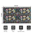 thumbnail image 5 of Day Of the Dead Halloween Pattern Door Rugs,Washable Non Slip Door Mats Indoor,Decorative Door Mats,Entry Mat Indoor for Entrance,Bedroom,Kitchen,Bathroom,17"x30", 5 of 6