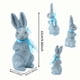 thumbnail image 5 of Figura de conejo de espuma de Pascua con polvo brillante, estatua de conejo de simulación, adorno decorativo para fiesta de oficina en casa, 5 of 8