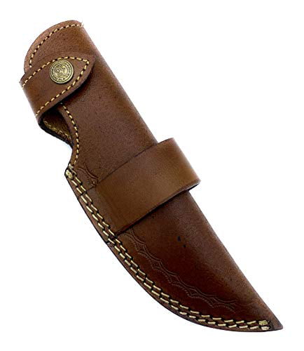 9" Long Custom Handmade  Leather Sheath Fits Up To 5"-5.5” Long Cutting Blade. 