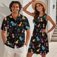 thumbnail image 2 of KUIFORTI Matching Couple Outfits Spring Women's Casual Dresses & Men's Hawaiian Shirt Cute Dinosaur Fashion Clothing with Soft Fabric for Beach Seaside, 2 of 6