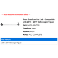 thumbnail image 2 of Front Stabilizer Bar Link - Compatible with 2018 - 2019 Volkswagen Tiguan, 2 of 2