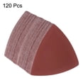 thumbnail image 3 of Unique Bargains 120 Packs 320 Grits 80mm Aluminum Oxide Triangular Hook & Loop Sandpapers Sanding Pads, 3 of 6