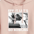 thumbnail image 3 of The Big Lebowski - Eff It, Let's Go Bowling - Juniors Cropped Pullover Hoodie, 3 of 5