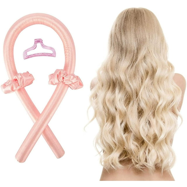 Rosa - Con pinza para el pelo - Juego de rizadores sin calor Xemadio LKX-0688-3