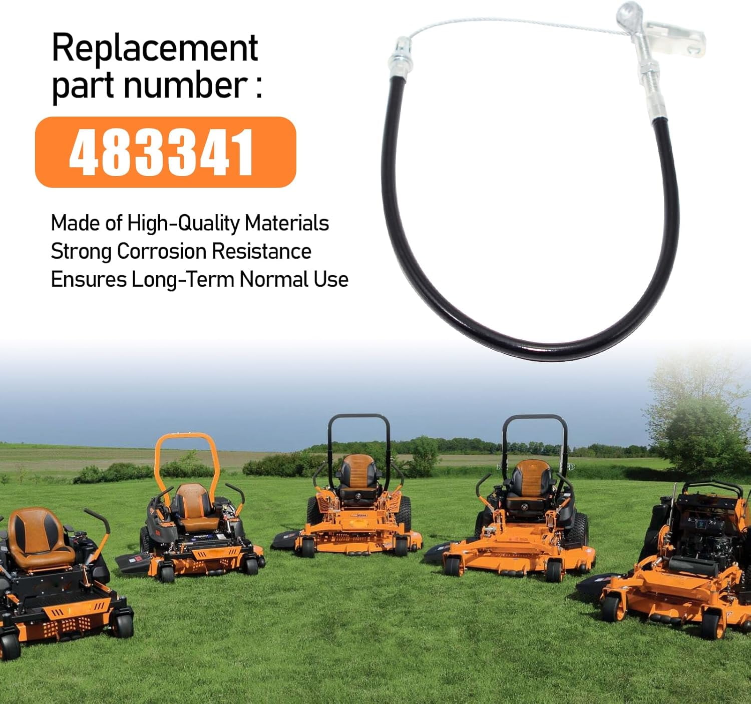 Aniceparthy Scag Deck Lift Cable Replacement Deck Height Adjustment Plastic and Metal Cable Lawn Mower Parts