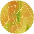 thumbnail image 1 of Ahgly Company Machine Washable Indoor Round Transitional Banana Yellow Area Rugs, 4' Round, 1 of 7