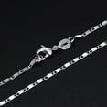 thumbnail image 4 of K-KED Bulk 925 Silver Flat Link Chain Necklace Fashion Delicate Jewelry for Pendant 16"-30"-22"-1pc, 4 of 8