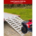 Aluminum Tri-Fold Ramp with Treads, 1 Pack — 1,500lb Capacity, 50” W x ...