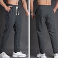 thumbnail image 2 of BXSRUTA Men's Elastic Waist Loose Fit Lightweight Stretchy Cargo Pants for Outdoor Daily Wear, 2 of 6