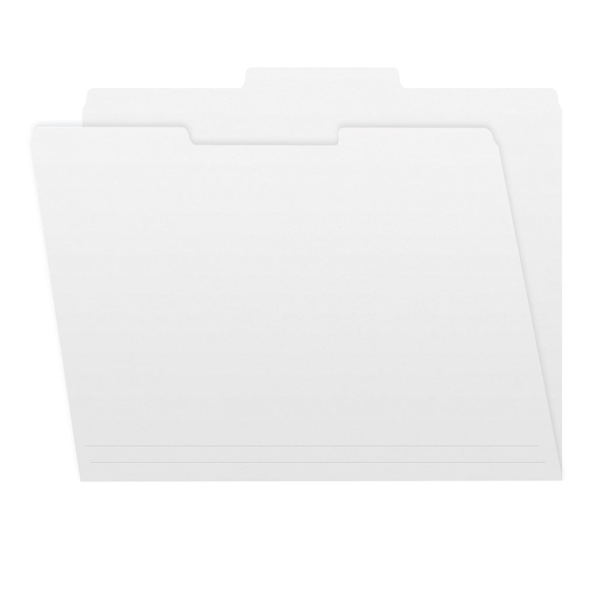 White Color File Folders, 1/3 Cut Top Tab, Letter Size, Perfect for Organizing Documents in File Drawers, Box of 100