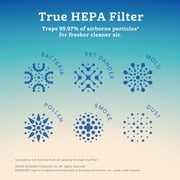 Bionaire True HEPA Sense Air Purifier for Rooms Up to 413 sq. ft with 4-in-1 Filtration & Aromatherapy, Sunrise Wake-Up Light and Red Light Sleep Support - White