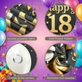 thumbnail image 4 of Gold Glitter Happy 18th Banner Royal Crown 18th Birthday Display Golden Stars White Balloons Gold Star Backdrop for 18th Birthday Party Adult Celebration Birthday Photo Shoot, 4 of 9