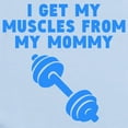 thumbnail image 2 of CafePress - Muscles From My Mommy Body Suit - Baby Light Bodysuit, Size Newborn - 24 Months, 2 of 4