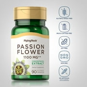Passion Flower Extract 1100mg | 90 Capsules for Men and Women | by Piping Rock