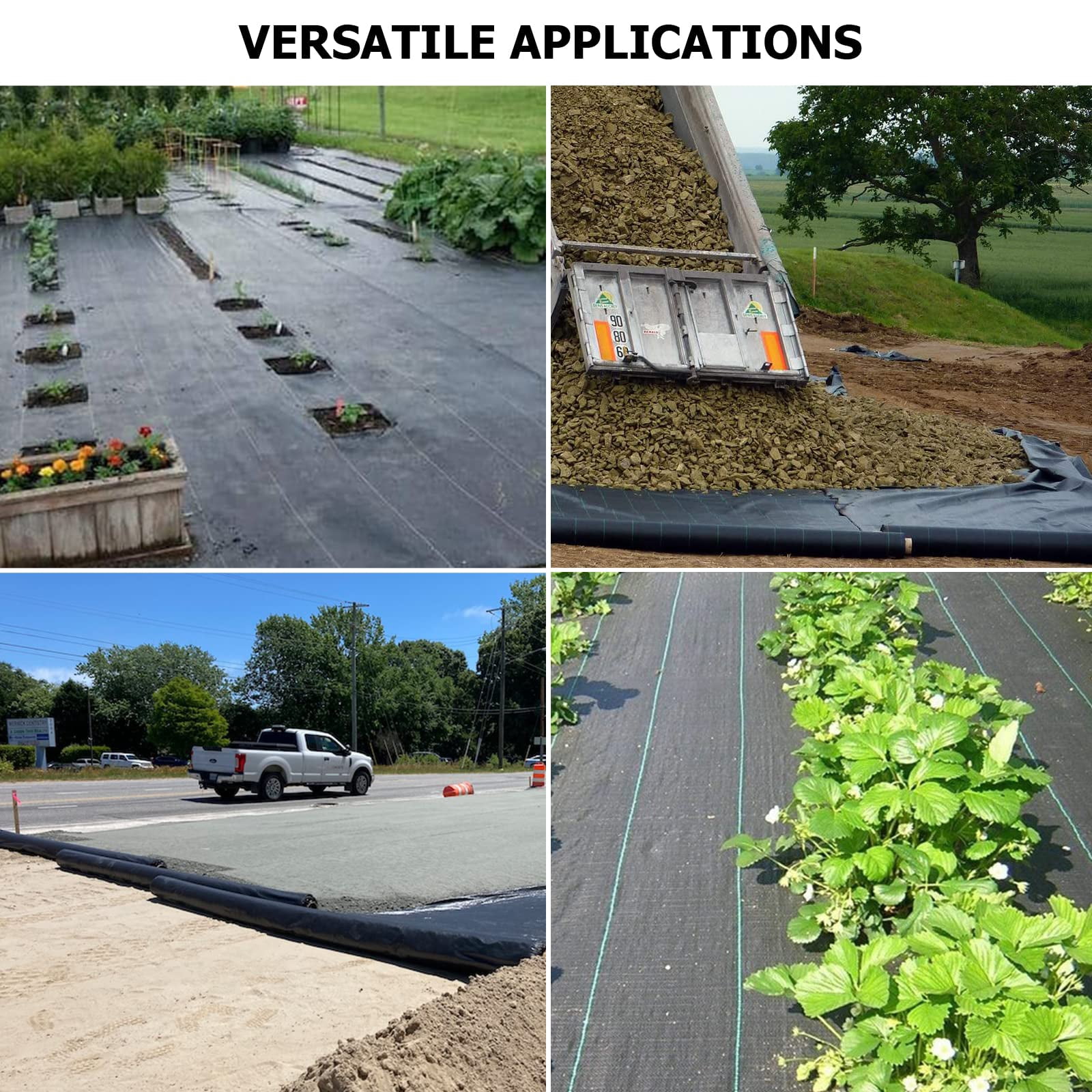 DWALE 6x300 ft Driveway Fabric, 2.4OZ Heavy Duty Road Fabric for Erosion Control, French Drain & Construction Projects