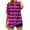 Purple, variant on Cmfcve Women's Summer T-Shirt Striped Button Gauze Shirts Short Sleeve V-Neck Tee Tops