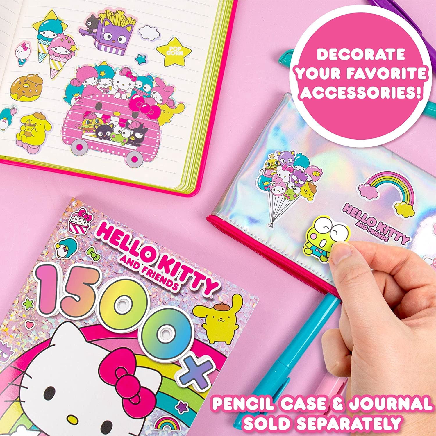 Sanrio Hello Kitty and Friends 1500+ Super Cute Kawaii Stickers, Hello Kitty Chococat My Melody Keroppi Badtz-Maru Pompompurin, Cute Gifts for Kids Teens Girls Adults