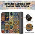 thumbnail image 4 of Mexican Talavera Kitchen Rugs Sets of 2 Non Slip Washable, Mexican Tile Kitchen Mats for Floor 2 Piece Home Decor, 4 of 5
