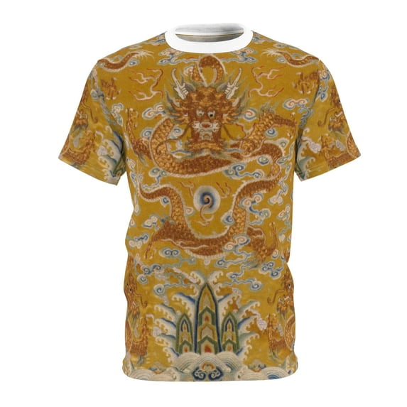 Golden Buddha Dragon Buddhist Thangka Unisex Tee Shirt
