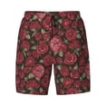 thumbnail image 4 of Lsque Mens Swim Trunks Rose Flowers Pattern - Bathing Suit Compression Liner - Beach Swim Shorts Swimwear - (S-3XL) - Stretch Quick Dry -XX-Large, 4 of 9