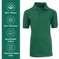 thumbnail image 3 of Boy's Short Sleeve School Uniform Pique Polo Shirts (Big Boys), 3 of 5