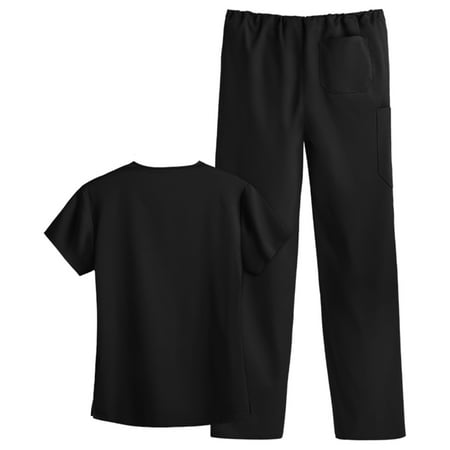 

TAIAOJING Scrub Suit Set for Women Ladies V-neck Solid Color Short-sleeved Pocket Carer Suit