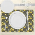 thumbnail image 3 of Ambesonne Nature Place Mats Set of 4, Lemon Branches Growth, Standard Size, Olive Green Yellow, 3 of 6