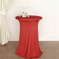 thumbnail image 4 of BalsaCircle Red Cocktail Table Cover Natural Wavy Drapes Spandex Tablecloth Reception, 4 of 8