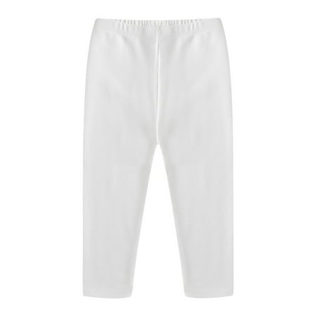 

LNWUY Little Kids Unisex Cotton Casual Solid Color Bottom Pants Toddler Boys Girls Loose Comfort Warm Basic Trousers White 150