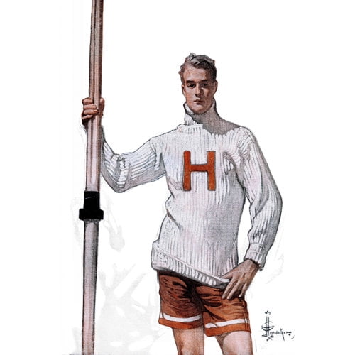 Marmont Hill Inc Marmont Hill - "Harvard Pole Vaulter" by J.C. Leyendecker Painting Print on Canvas