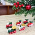 thumbnail image 5 of Colgante de árbol de Navidad de madera, 6 piezas, tren navideño de madera, W, 5 of 5