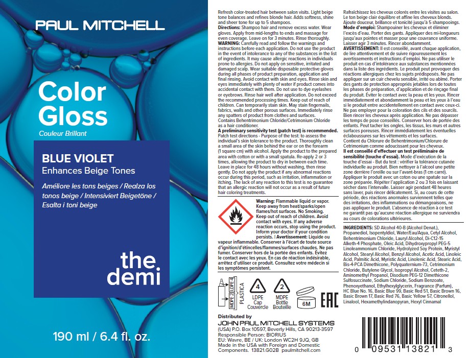 The Demi Color Gloss, Blue Violet, 6.4 oz.