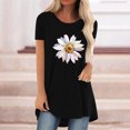 thumbnail image 2 of Pompotops Femmes Mode Casual Chemises d'Impression Manches Courtes Tee-Tops Tunique Blouse, 2 of 4