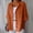 Orange, variant on Endives Womens Linen Shirts Summer Button Down Shirt V Neck 3/4 Sleeve Tops Loose Vacation Beach Solid Color Blouses Womens Tops S-5XL