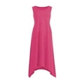 thumbnail image 6 of gbyLJF Boatneck Dress for Women Plunge Neck Dress Business Dress for Women Plus Size Dressed Hot Pink L, 6 of 7